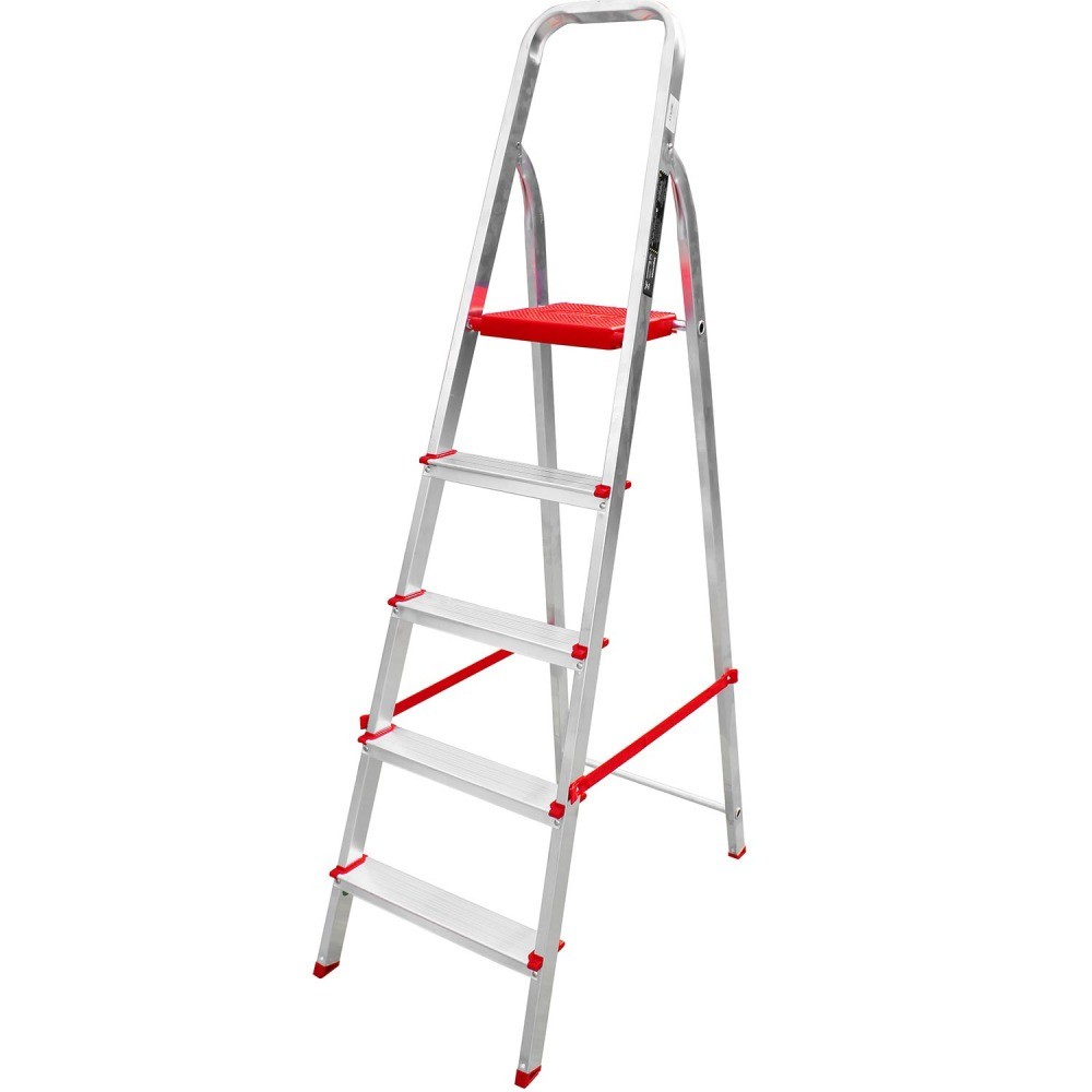 Escada de alumínio 5 degraus residencial – 