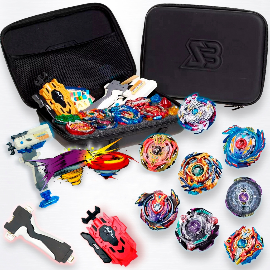 Maleta Kit 8 Blade Storm Gyro Beylogger Lançador 