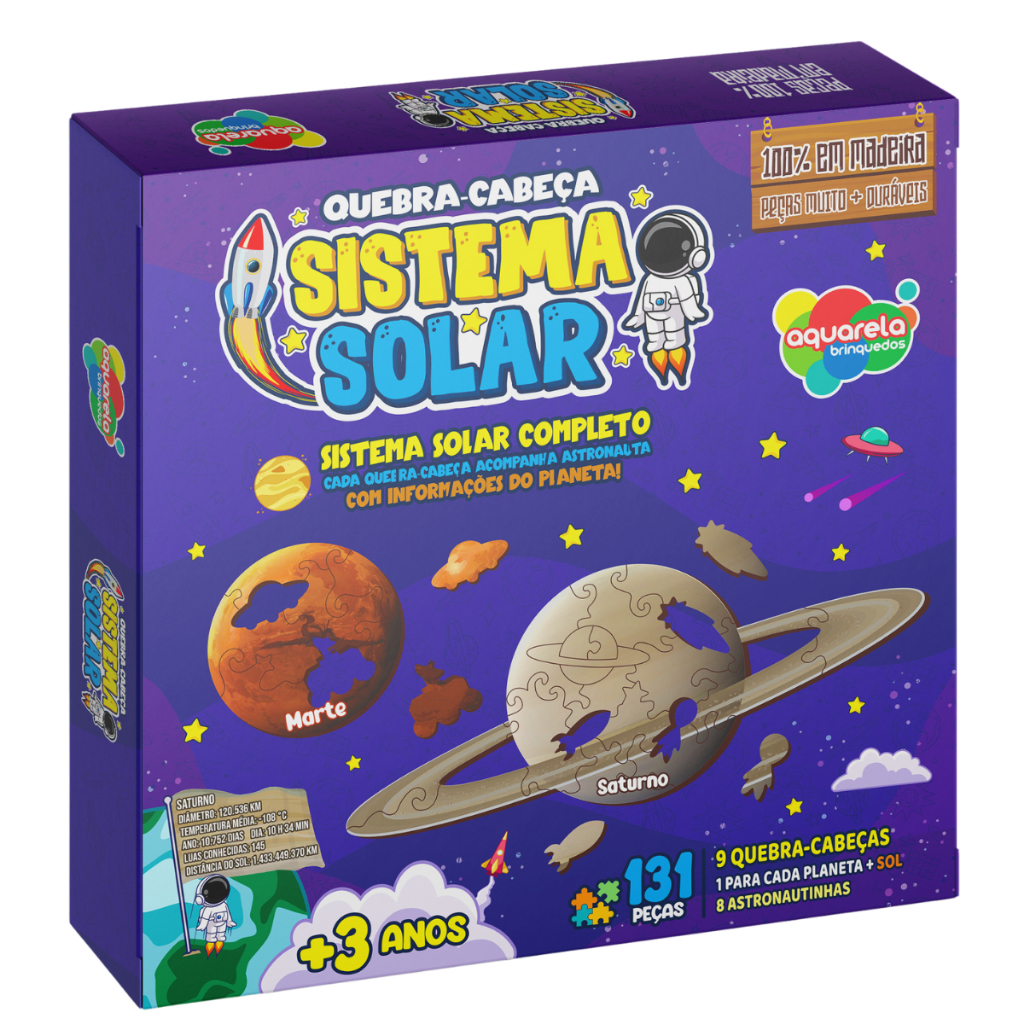 Jogo Educativo Quebra-Cabeça Sistema Solar