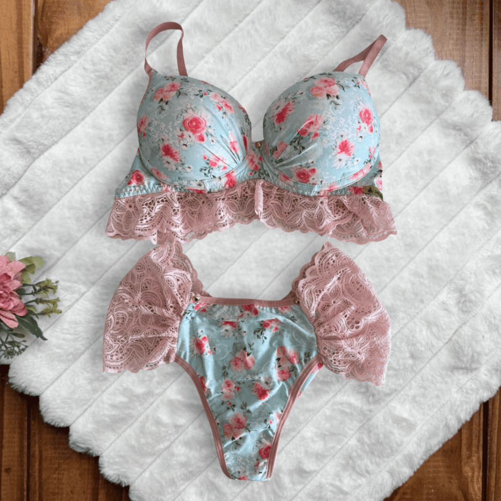 CONJUNTO SOFISTICADO CALCINHA SUTIÃ SEXY LINGERIE
