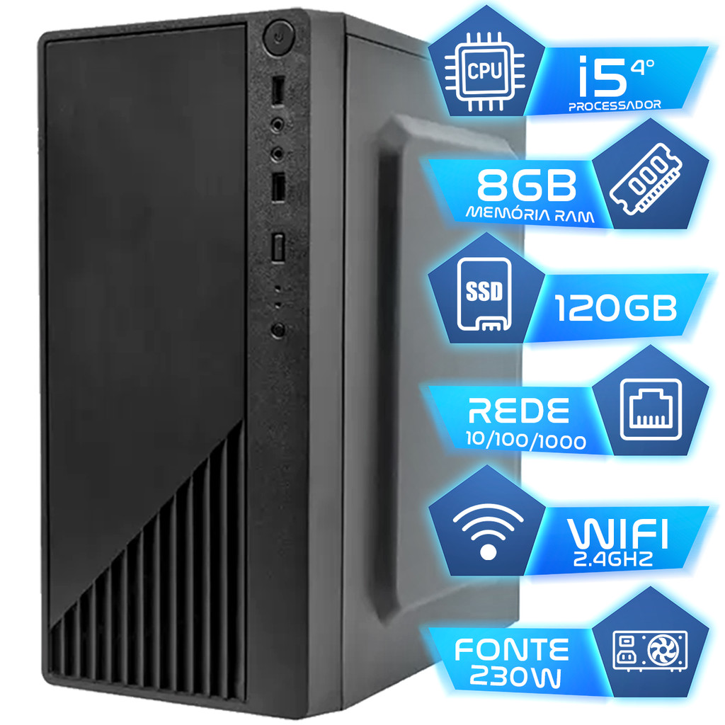 Pc Computador I5 4° Intel Core Ssd 120gb Memoria 