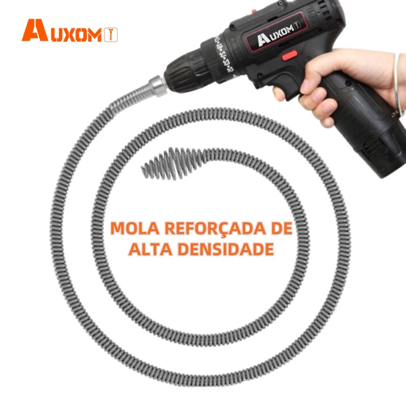 Kit Profissional AUXOM: Desentupidor Rotativo 5m +