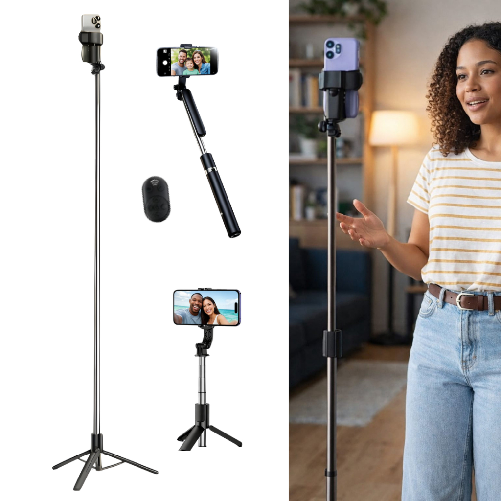 Tripé Bastão Para Celular Com Controle Portátil