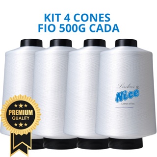 Kit 4 Fios Maquina Overloque – Fio 500G Cada