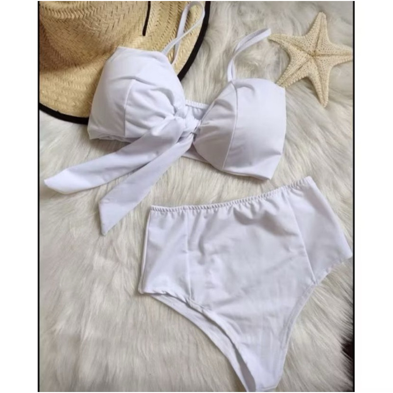 Biquíni Moda Verão Hot Pants Cintura Alta Alça 