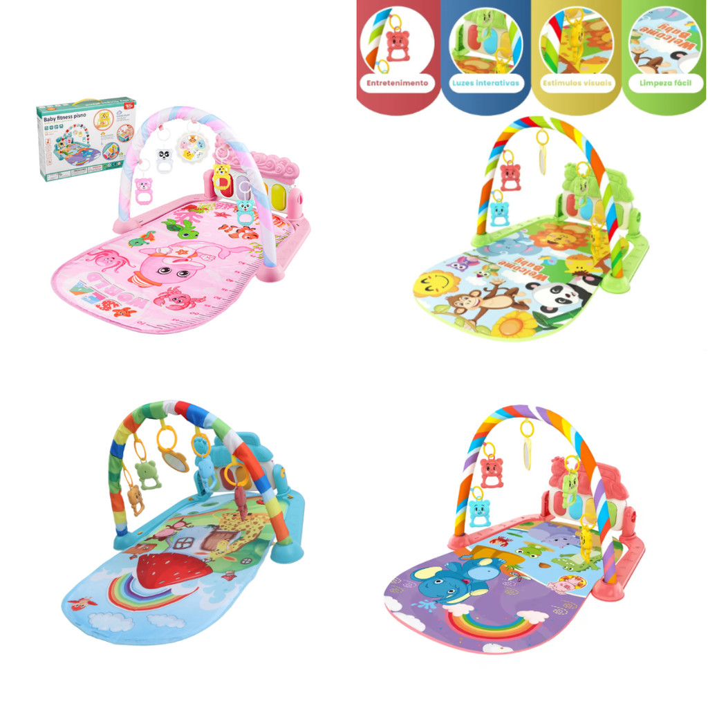 Tapete de Atividades Bebê Musical Ginásio Piano 