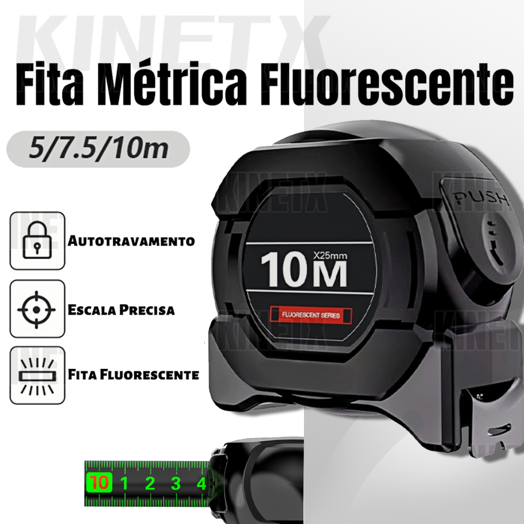 10m Fita Métrica De Aço Inoxidável carbono De A