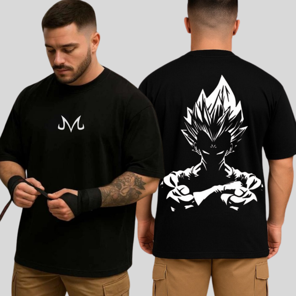 Camiseta Camisa Oversized Vegeta MajinBoo Muscula�
