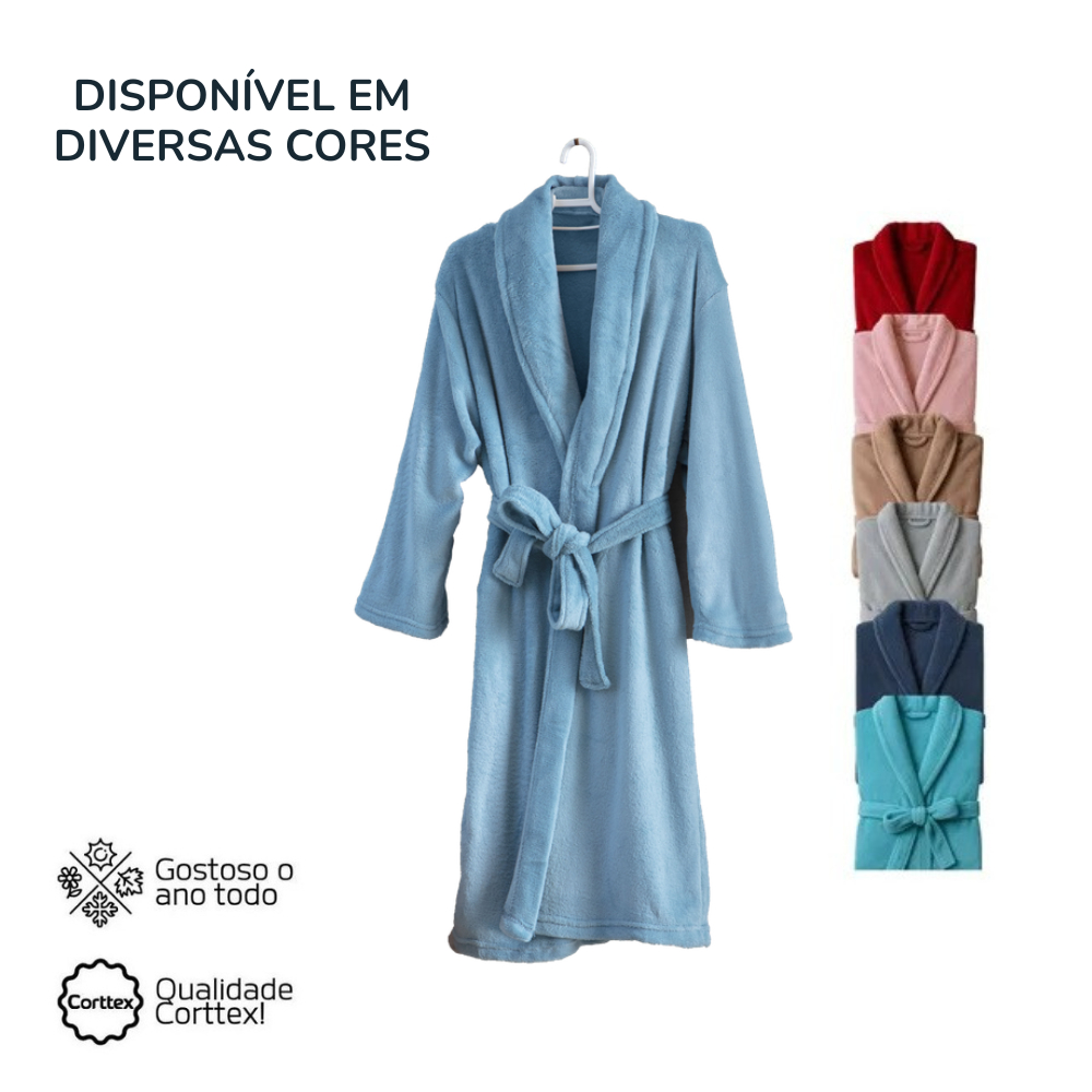 Roupão Microfibra Corttex Attuale Unissex Adulto 