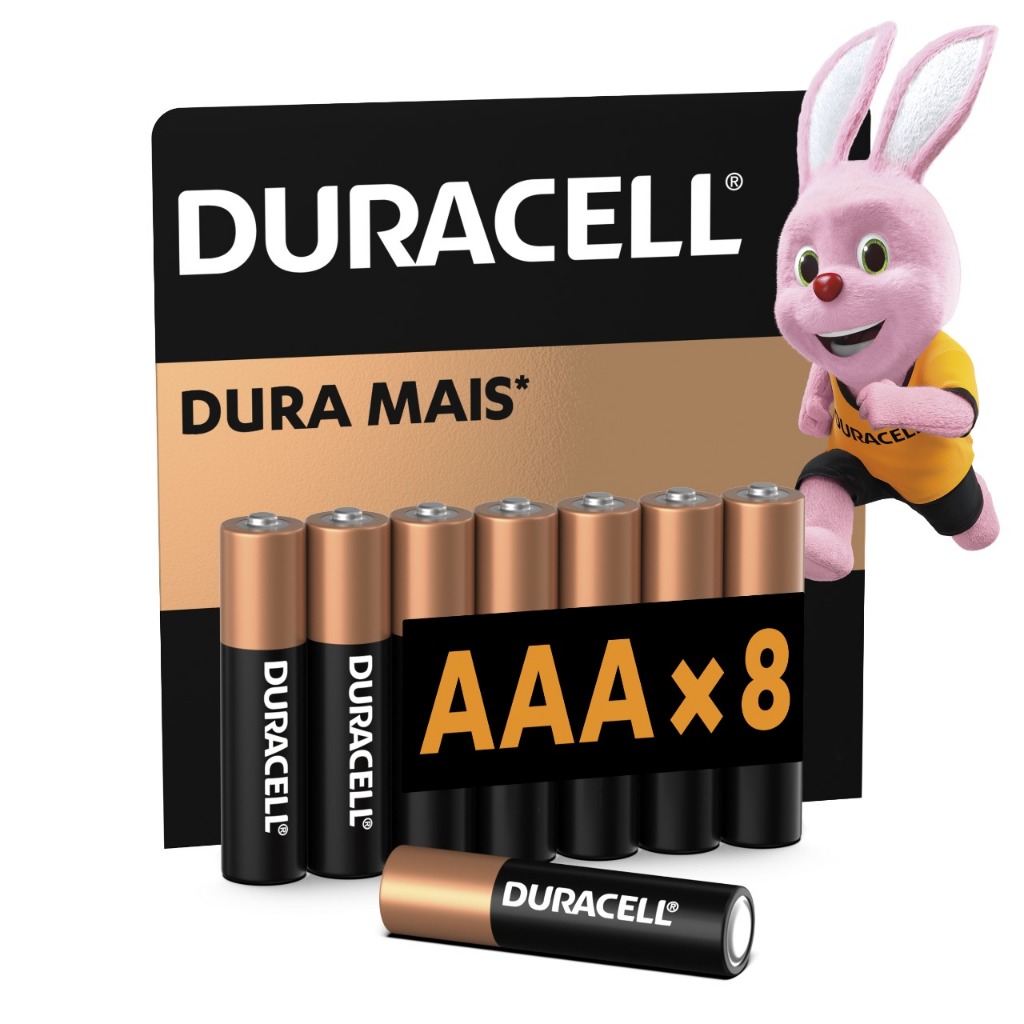 Pilha Alcalina Aaa Duracell 8 Unidades