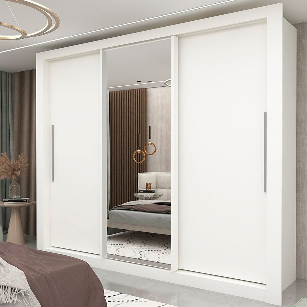 Guarda-roupa Casal 3 Portas 1 Porta Espelhada Mil�