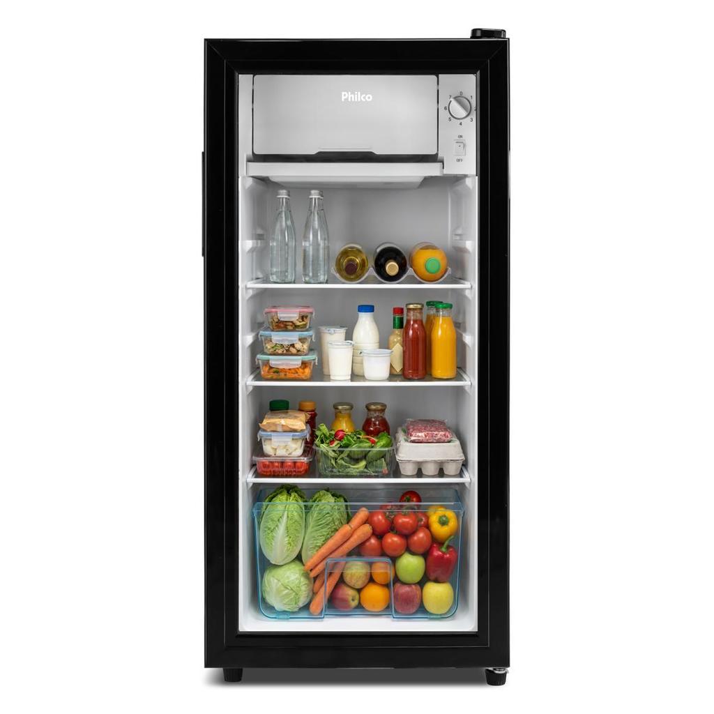 Frigobar Philco 85L Preto 7 Níveis de Temperatura