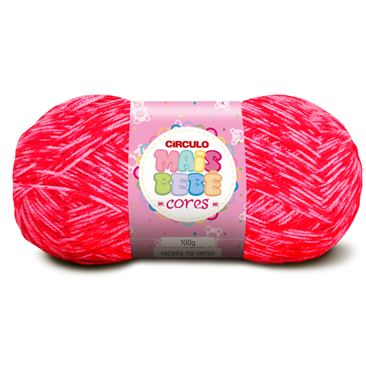 Fio/Lã Mais Bebê Cores da Círculo Lisa/Multicol