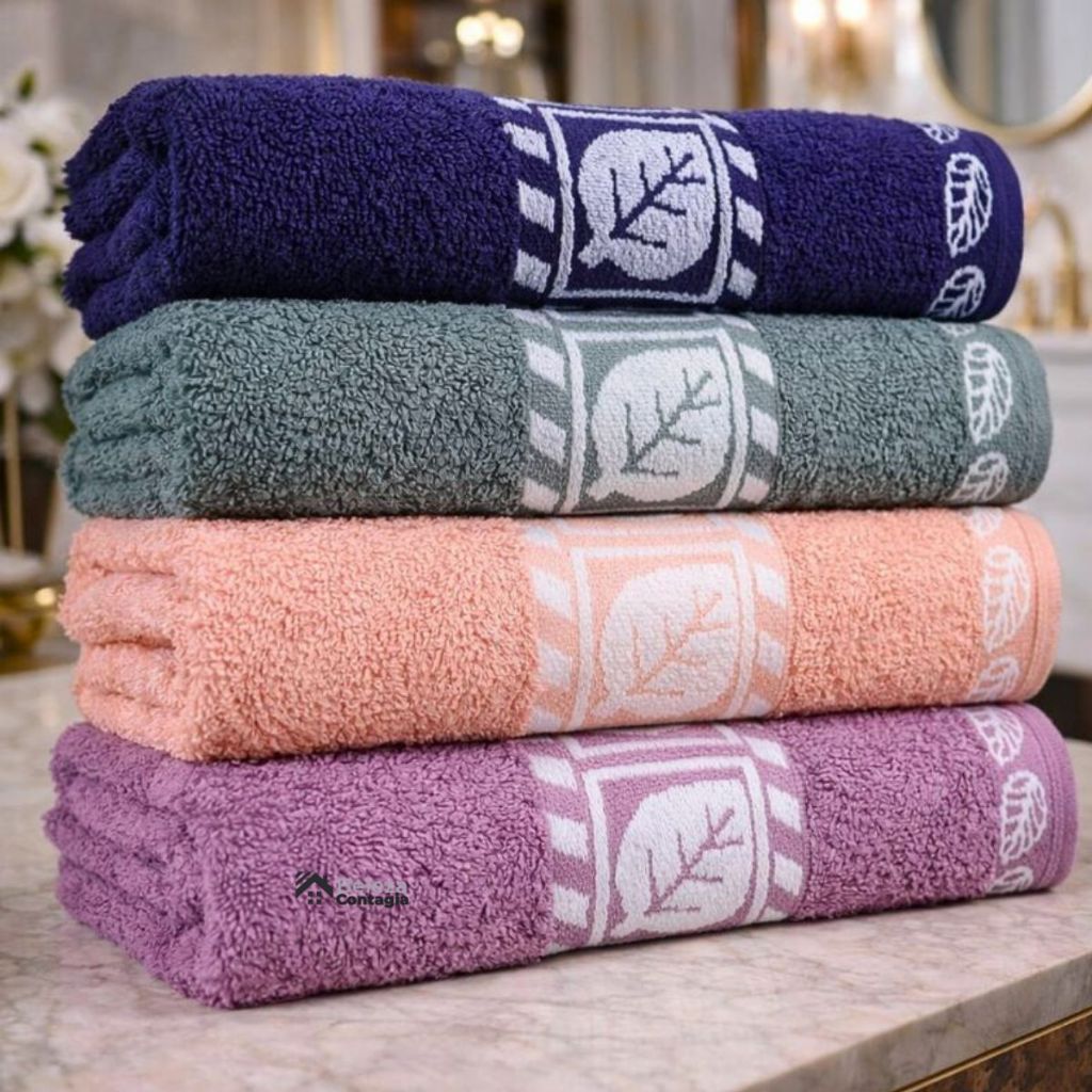 Kit 4 Toalha de Rosto Grande Luxo Bordada Felpuda 