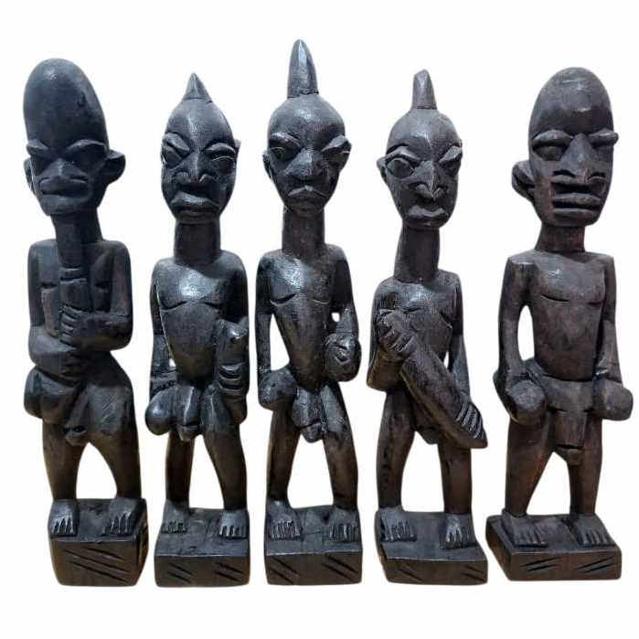 Imagem Escultura 25cm madeira Orixá Exú , Esu Um