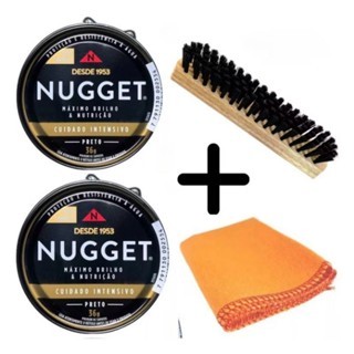 Kit 2 Graxas Nugget Polidor Sapato preto ou marrom