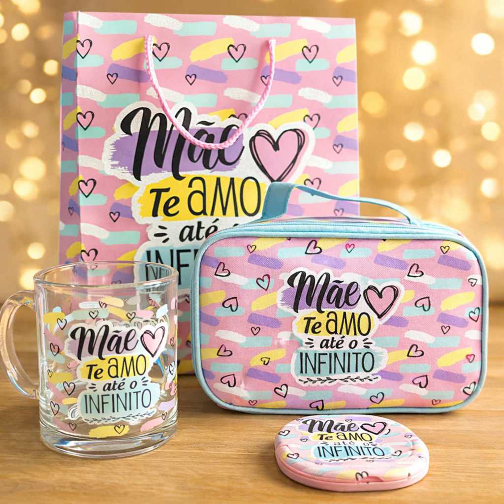 PRESENTE Dia das Mães Kit Necesseire Grande + Can