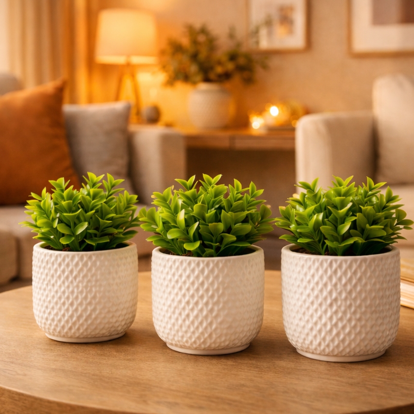 Vaso Planta Artificial- Kit até 6 Unidades Sem ou