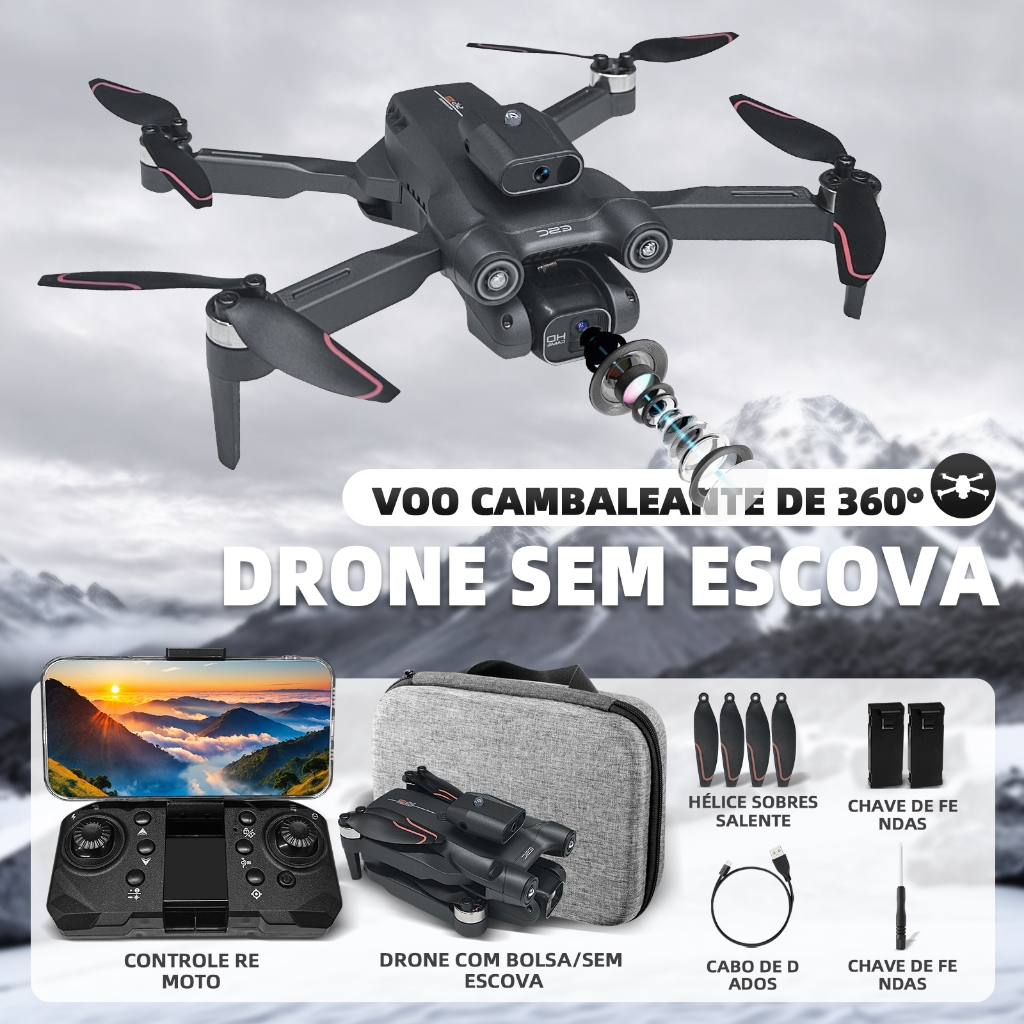 Mini drone Mini LSS1S Cámara dual + 2 baterías c