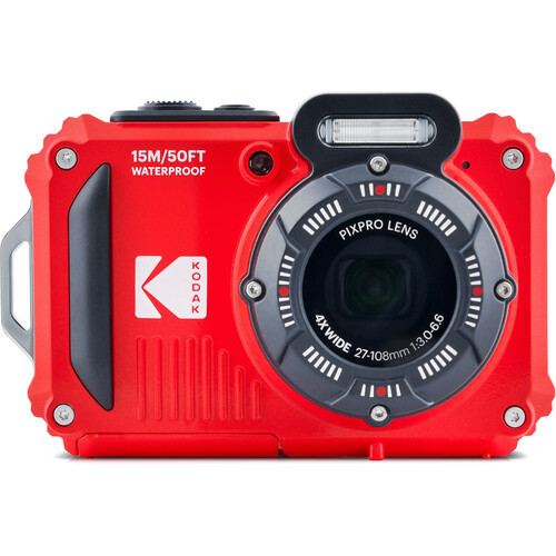 CÂMERA KODAK PIXPRO WPZ2 WATERPROOF VERMELHA