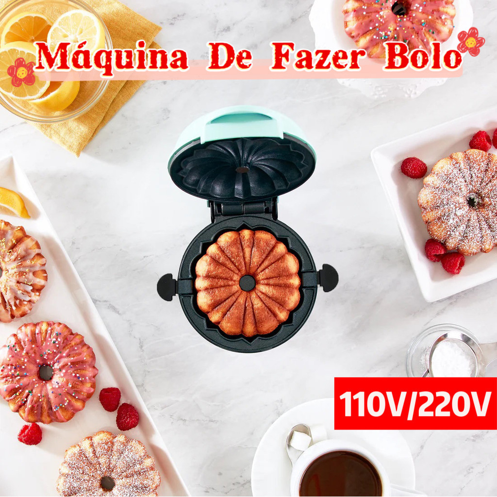 Mini Maquina De Fazer Bolo Bundt Maker 110v/220v 4