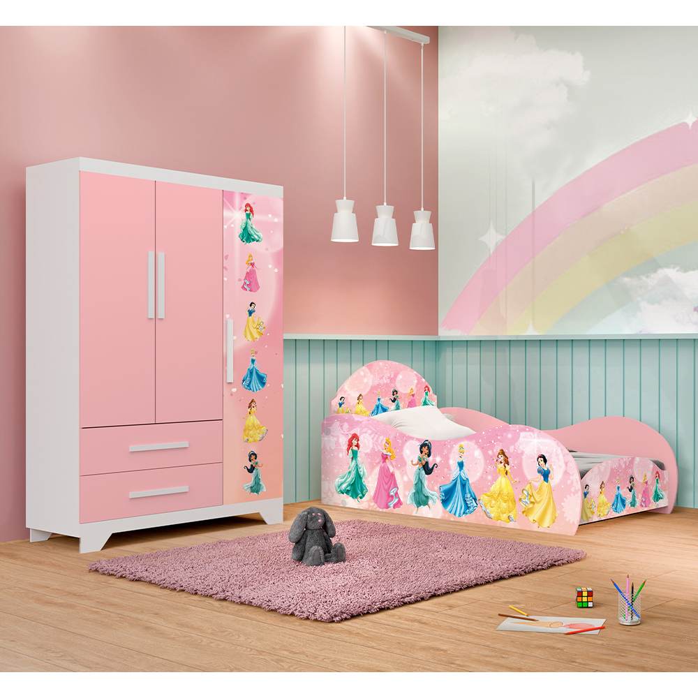 Conjunto Quarto Infantil Princesas Mdf – Cam