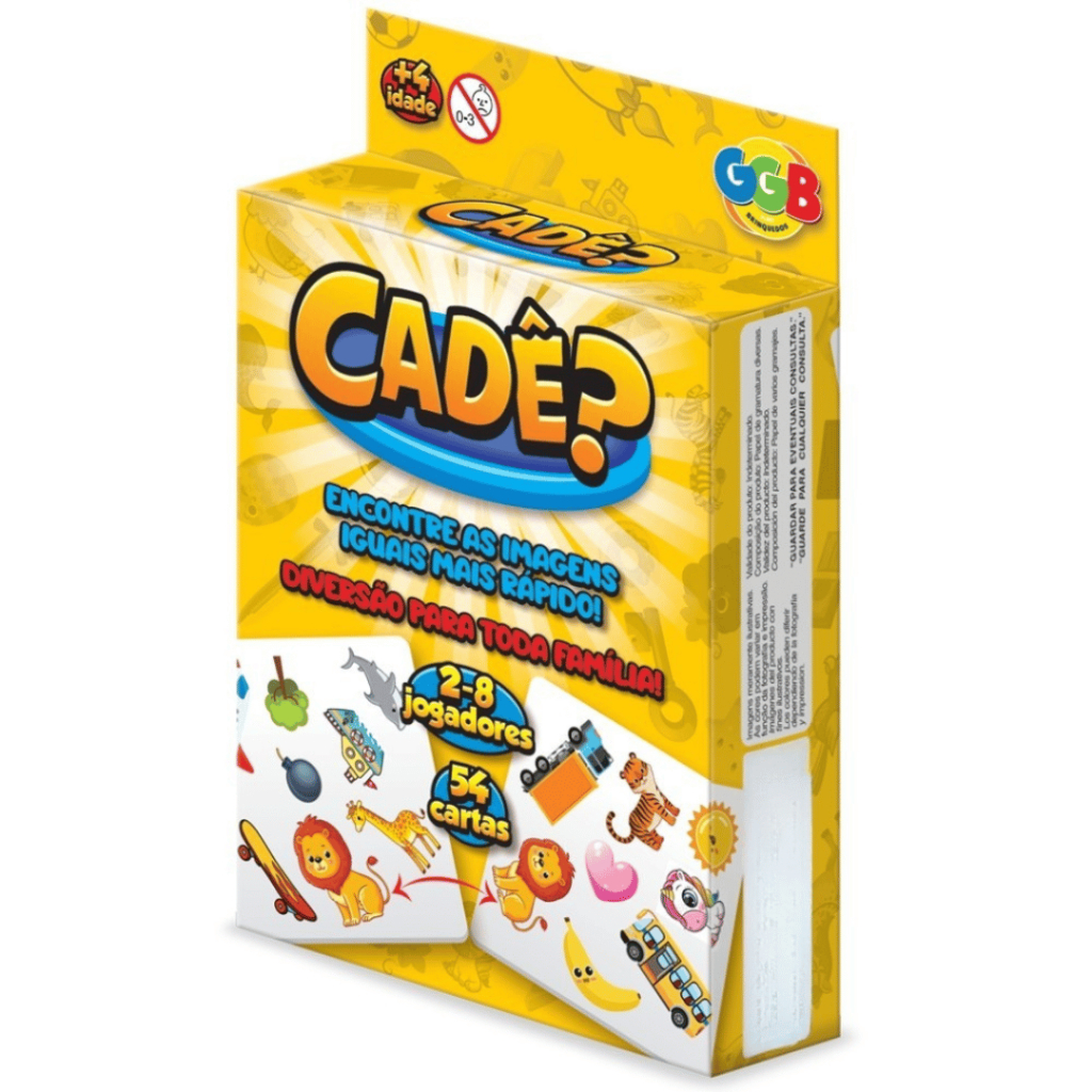 JOGO CADÊ 54 CARTAS DIVERSÃO BRINQUEDOS RACIOCIN