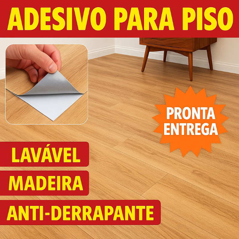 Piso Adesivo Madeira Premium de kit 36 pcs/ 5   An