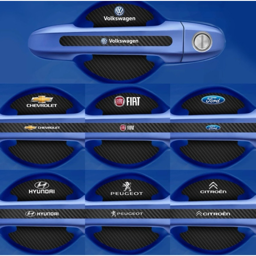 Kit 8 Peças Adesivo Protetor Maçaneta de Porta E