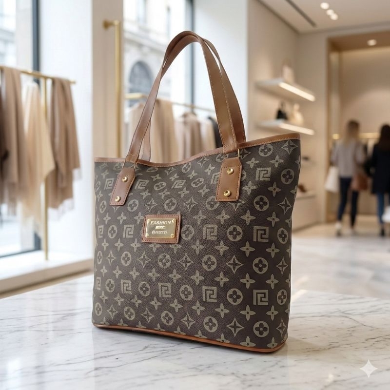 Bolsa Feminina Barata Grande de Tecido Sintético 