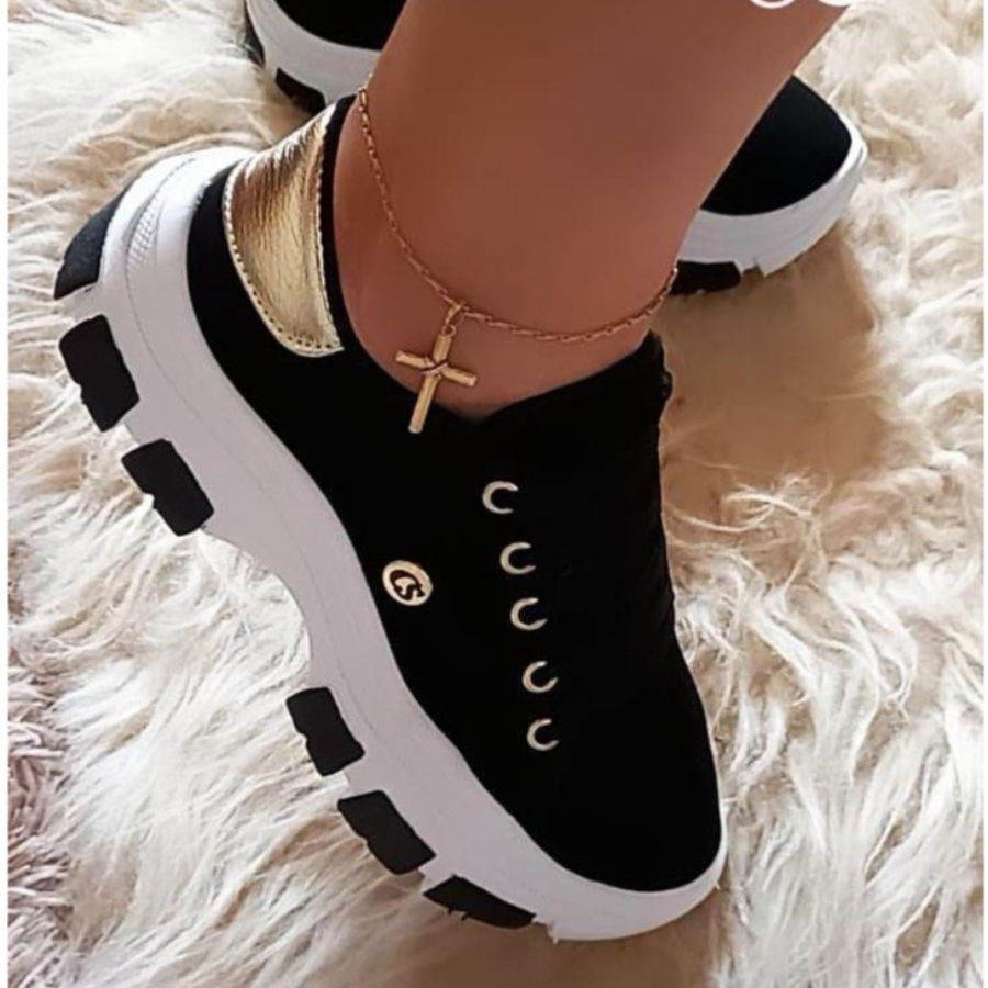tênis plataforma confortável Moda feminina com e
