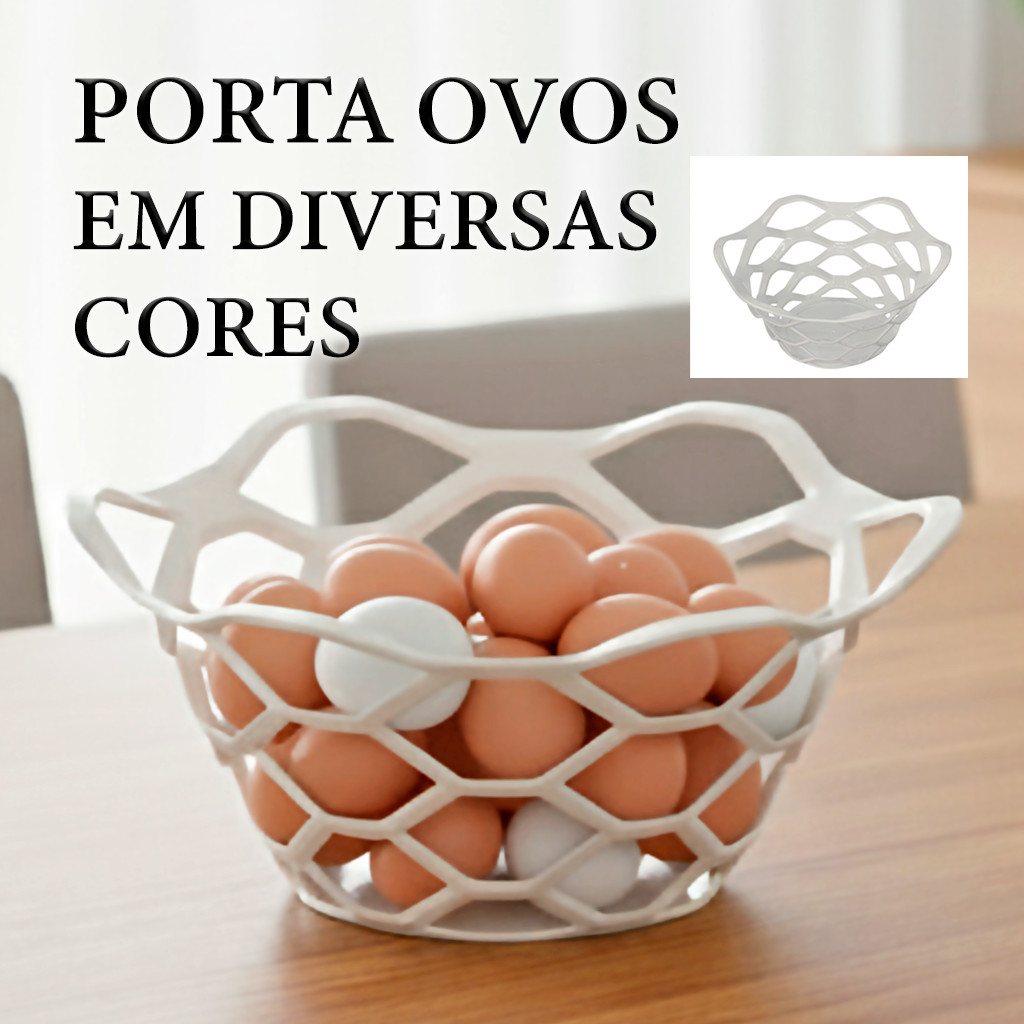 Porta Ovos de Plastico Decorativa Vazada Moderno D
