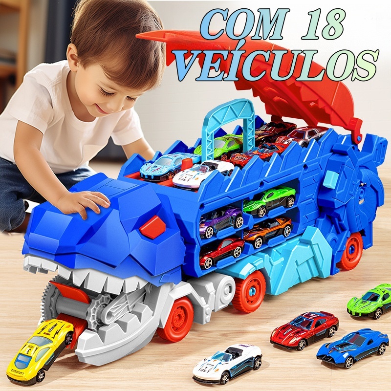 Kit Infantis Grande Brinquedo Carrinho De Dinossau
