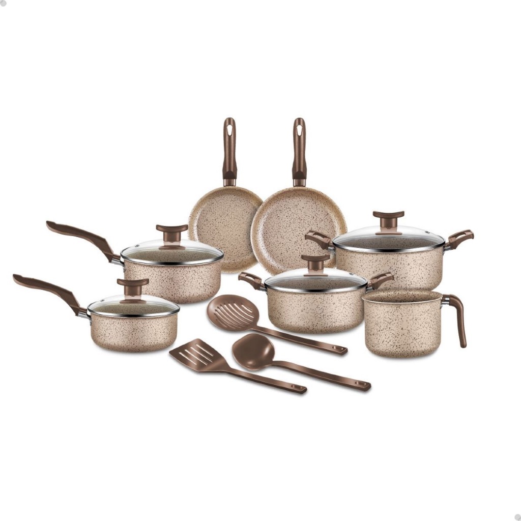 Jogo De Panelas Ditália 10 Peças Teflon Antiader