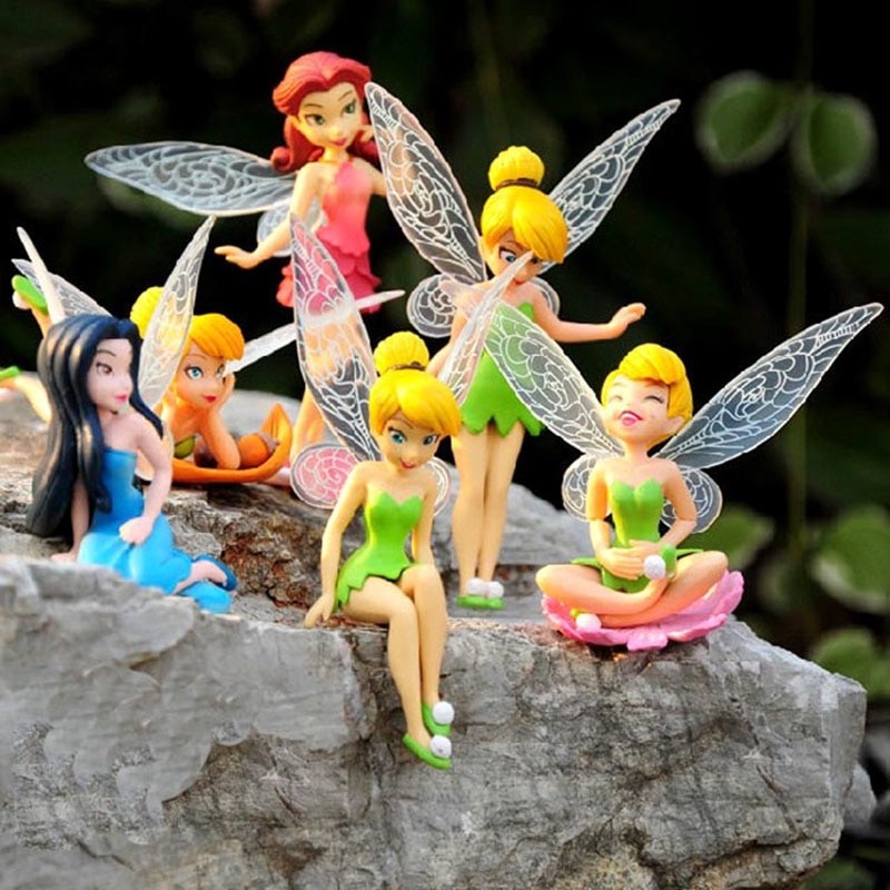 6 Peças Bonecas Tinkerbell/Tinker Bell Fada Menin