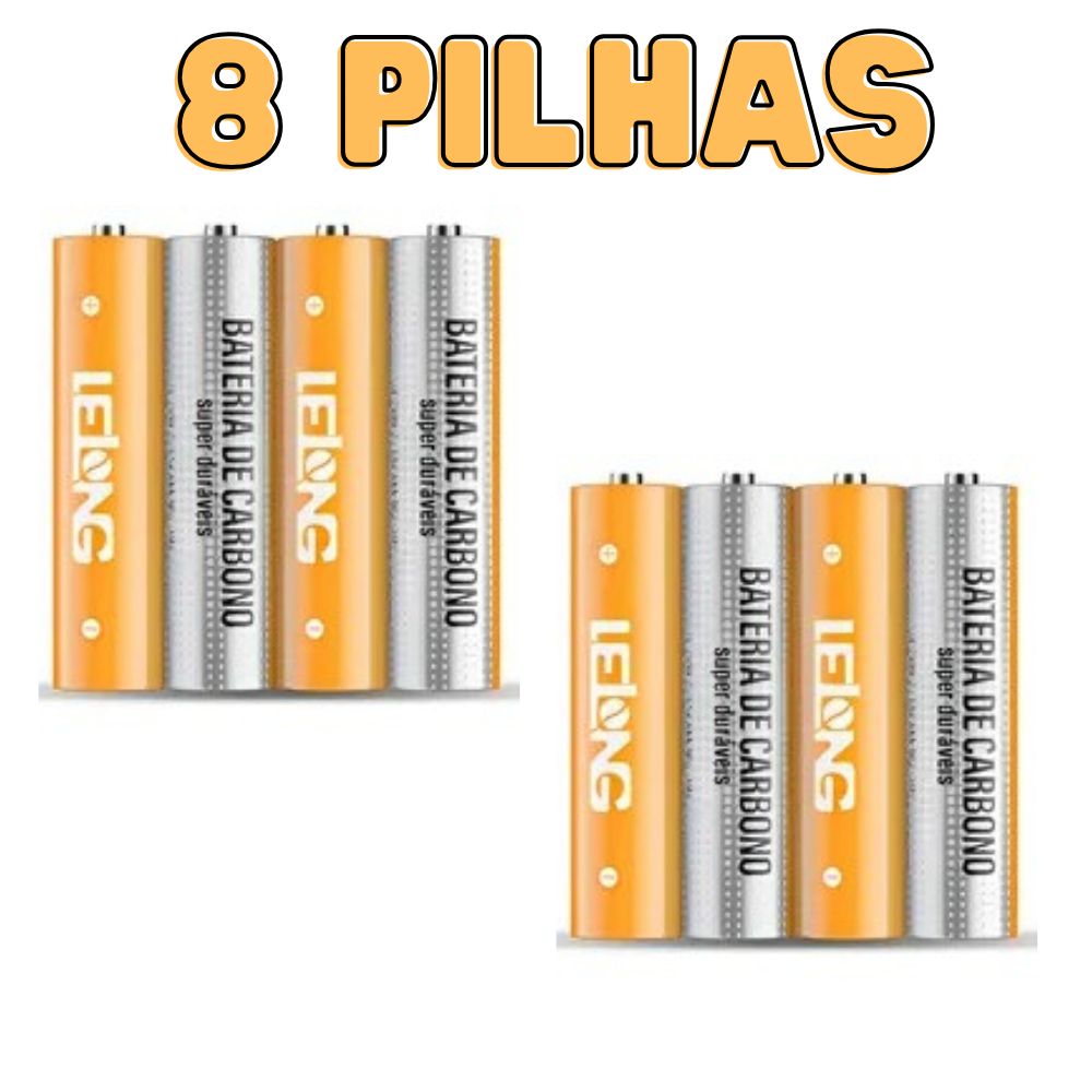 Pilha Carbono Palito Aaa 8 Unidades Le-7999-2 R