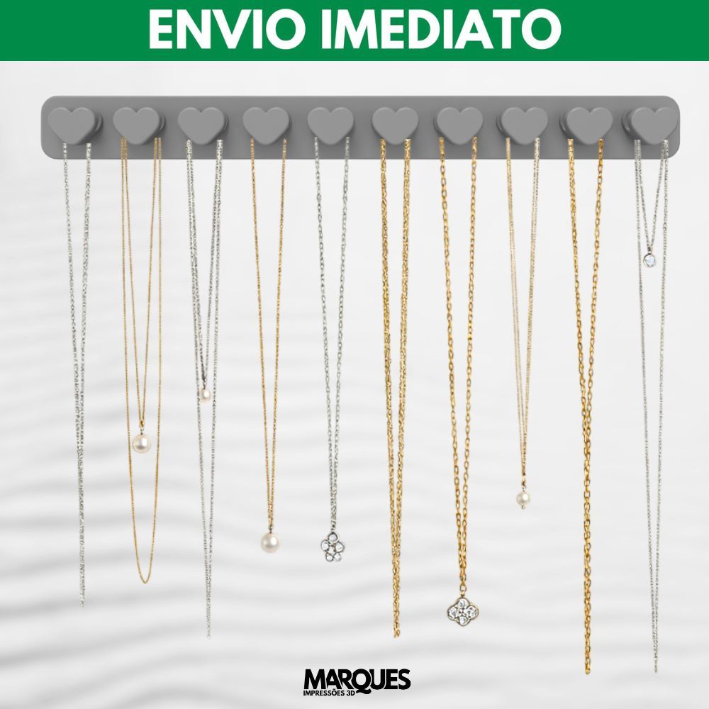 Organizador de Joias Gancho Coração Porta Bijute