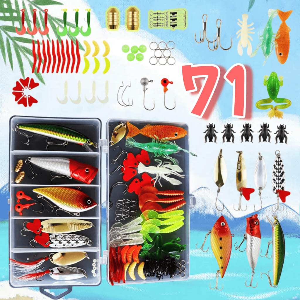 71pcs Com Pesca Iscas Artificials Dura De Qualidad