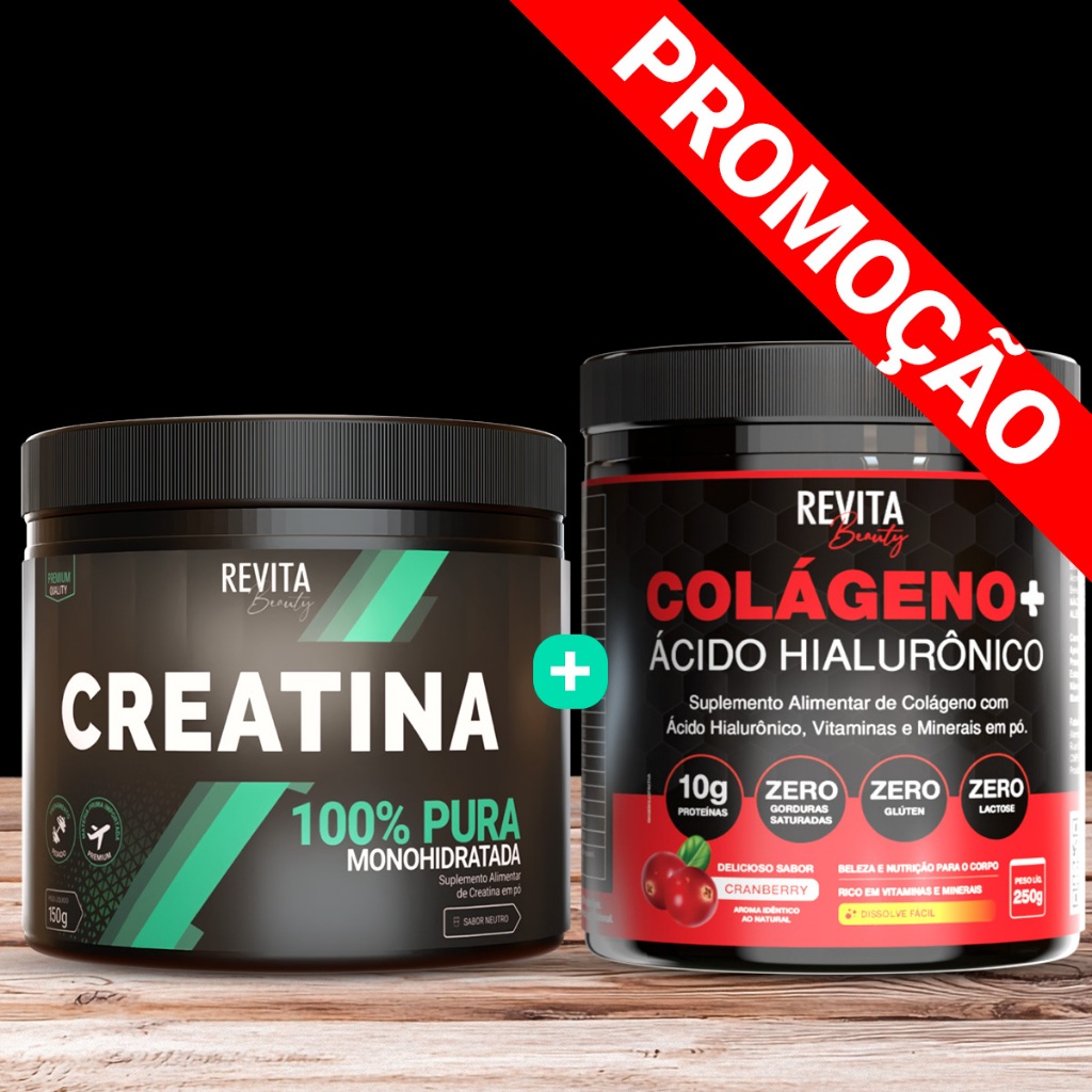 Creatina 100% Pura Monohidratada + Colágeno Hidro