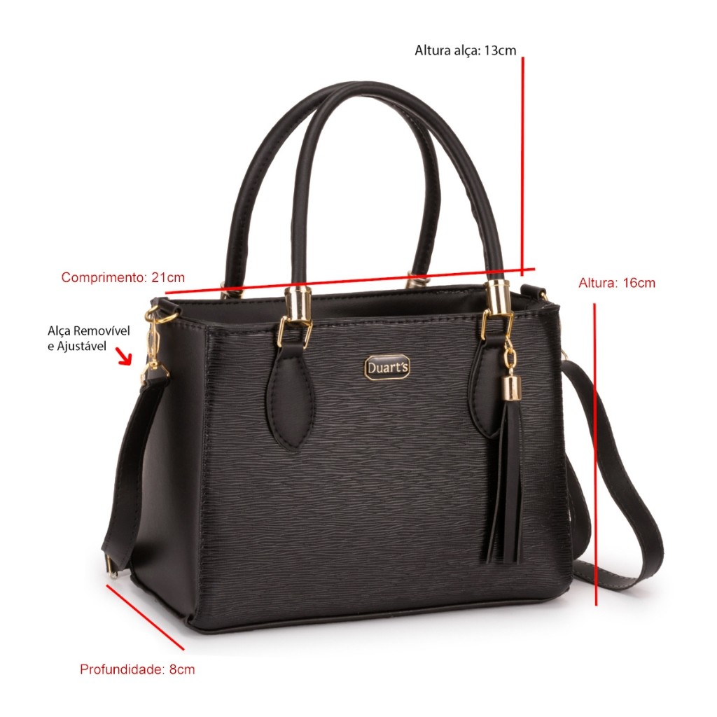 Lorena Baby Estilosa Couro Transversal Mão e Ombr