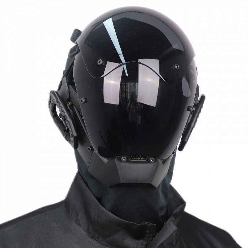 Cyberpunk COS Capacete Armadura Mecânica Tecnolog