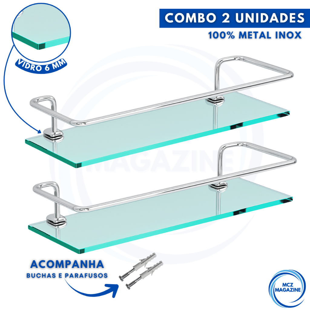 Kit 02 Porta Shampoo Suporte De Banheiro Shampoo R