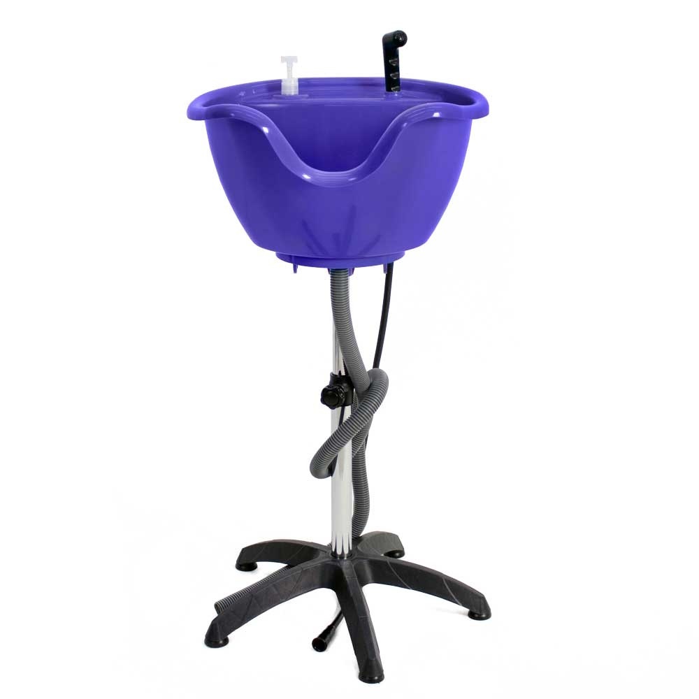 Lavatório Portátil Lilás com Pé Fixo para Cabe