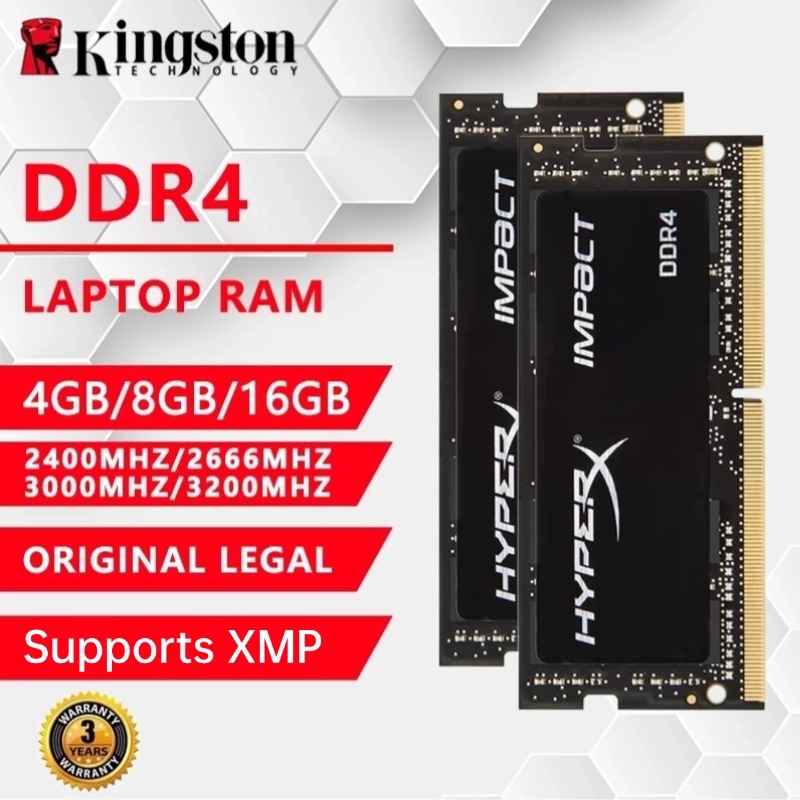 Kingston Hyperx 4GB/8GB/16GB Memória laptop RAM D
