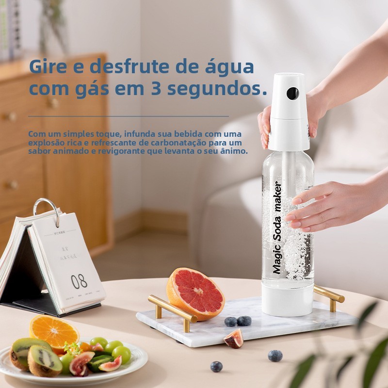 Máquina portátil para fazer água com gás, máq