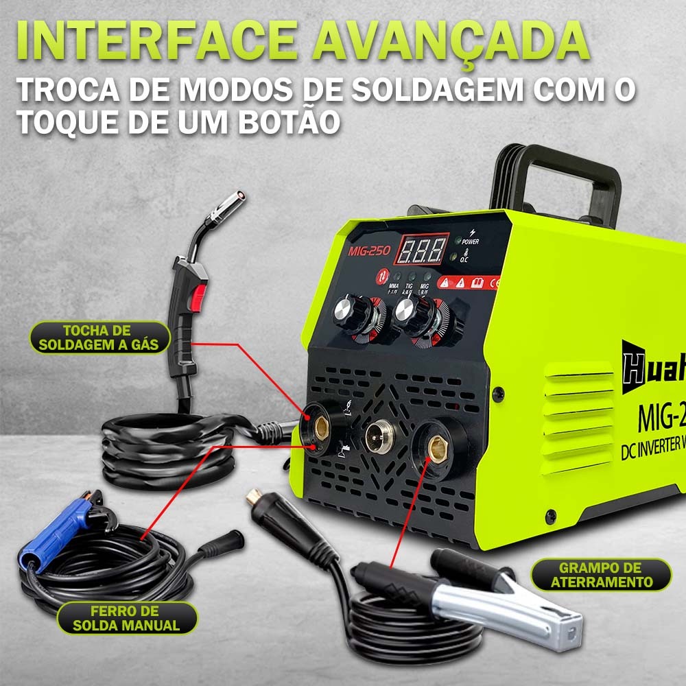 Máquina de solda com inversor MIG-250 Transformad
