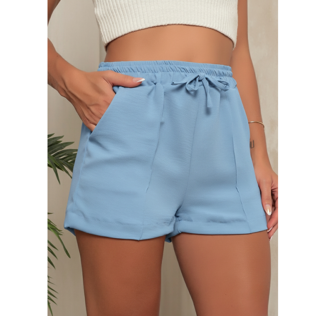 Short Feminino Duna Curto Com Bolso Confortável M