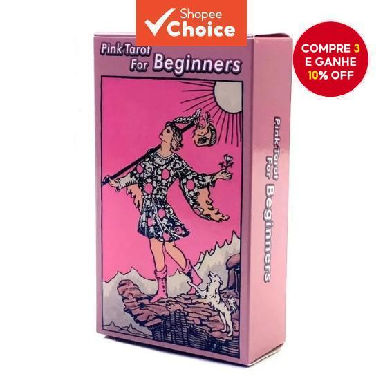 Tarô rosa choque para iniciantes, baralho de 78 c
