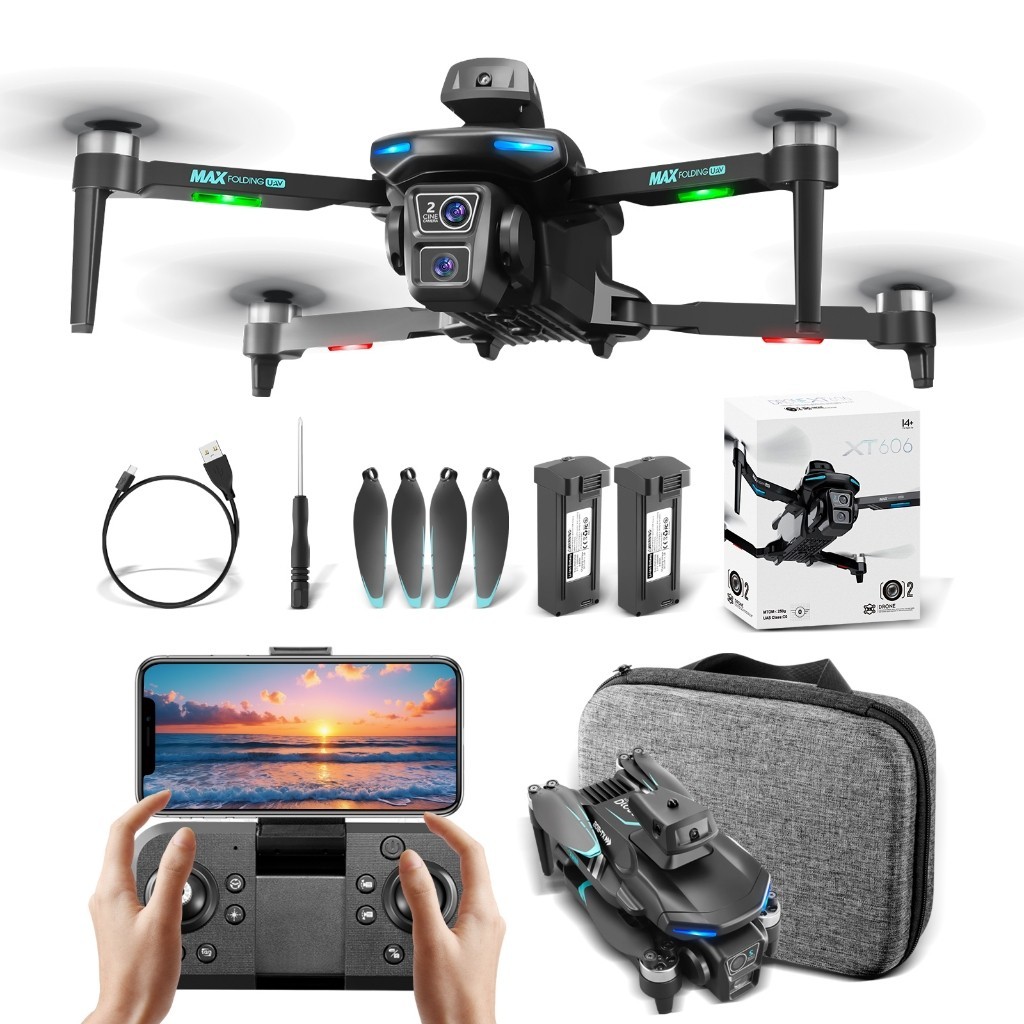 XT606 Drone 8K Dual Camera Brushless Motor RC Quad