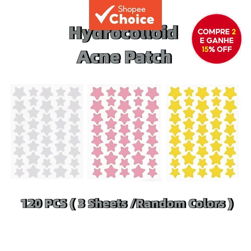 120 Adesivos Hidrocoloides para Acne, com Etiqueta